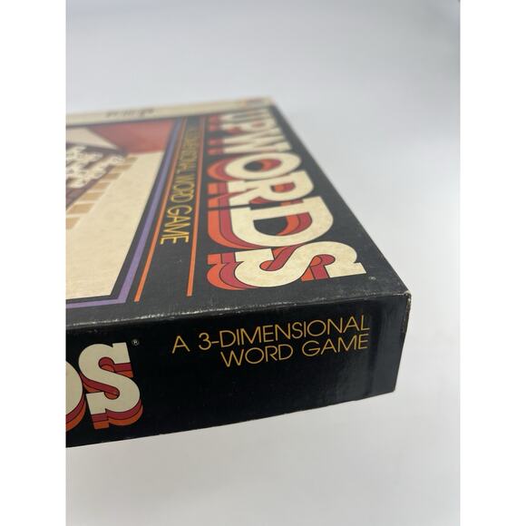 Milton Bradley Upwords A 3-Dimensional Word Game 1983 Vintage In Box Directions - Picture 9 of 11